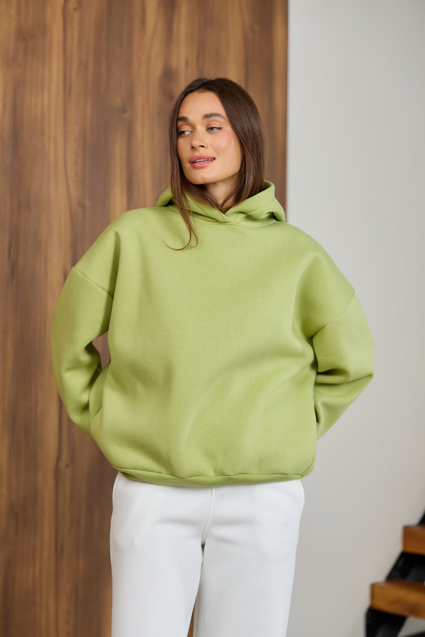 Худі оливковий