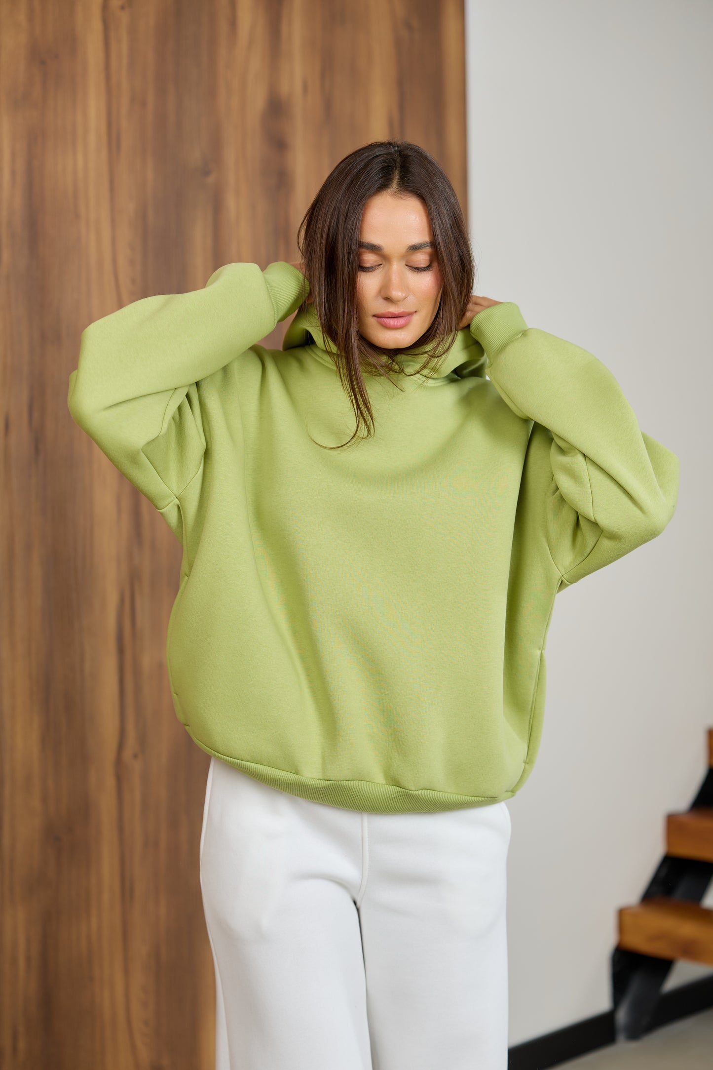 Худі оливковий