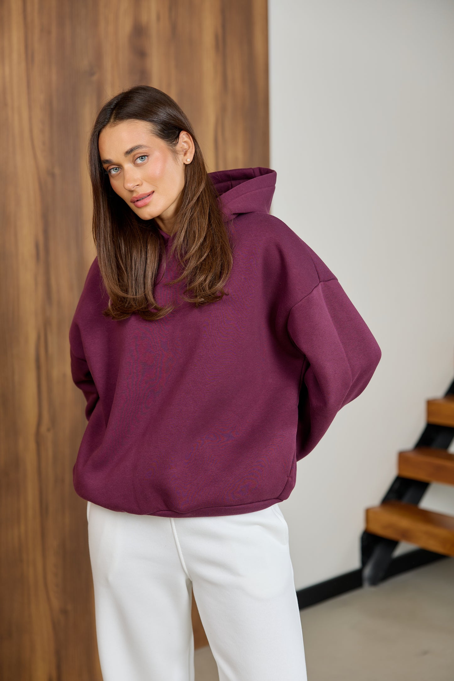 Худі бордовий