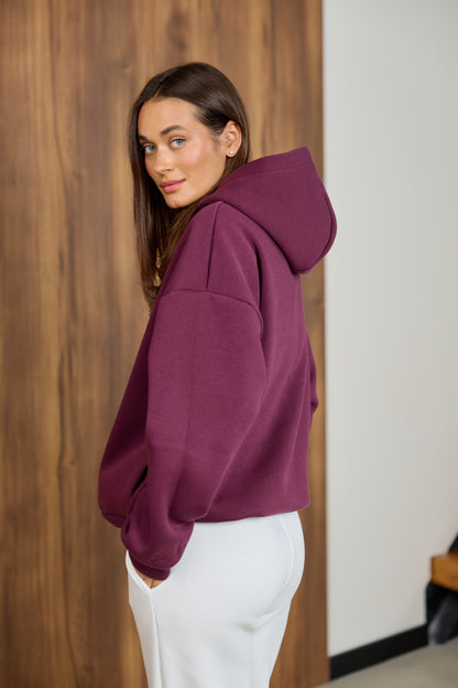 Худі бордовий