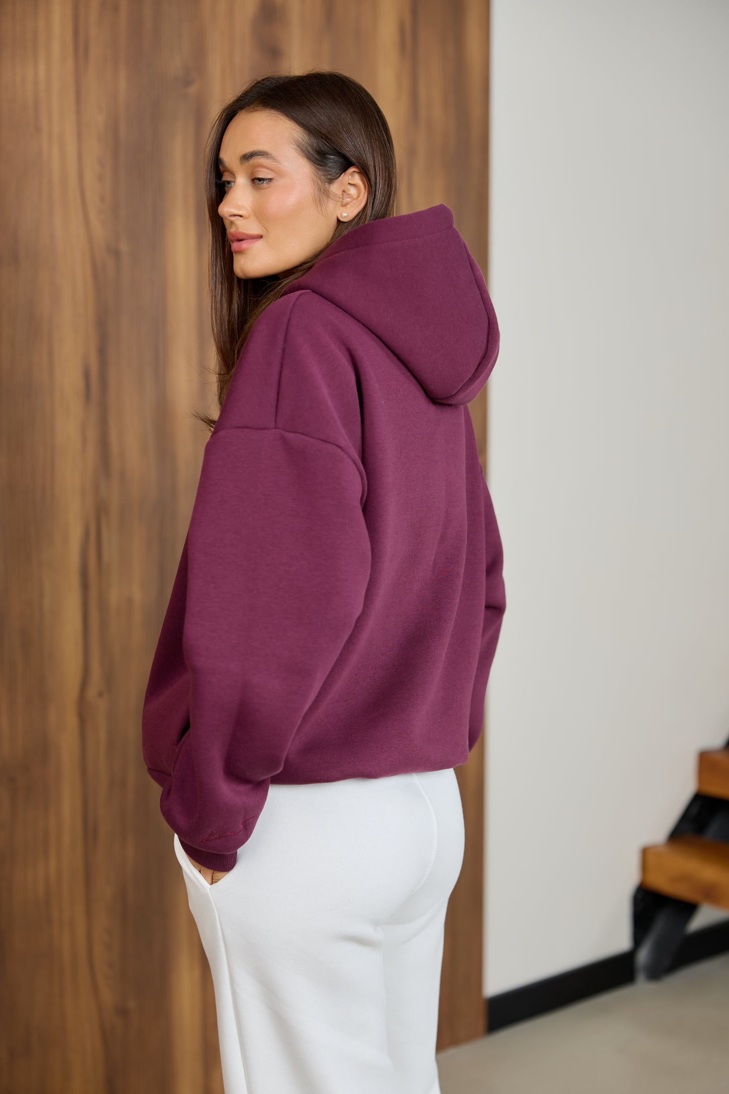 Худі бордовий