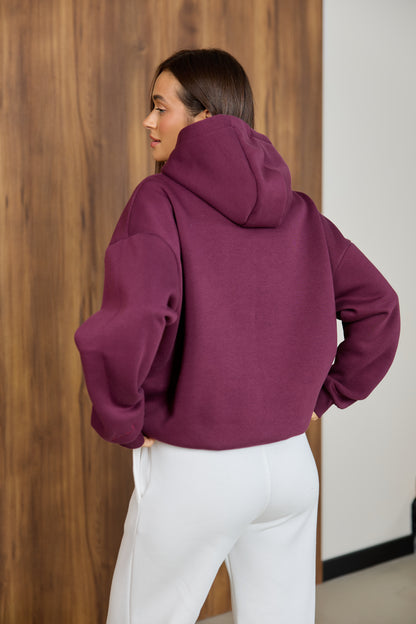 Худі бордовий