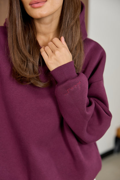 Худі бордовий