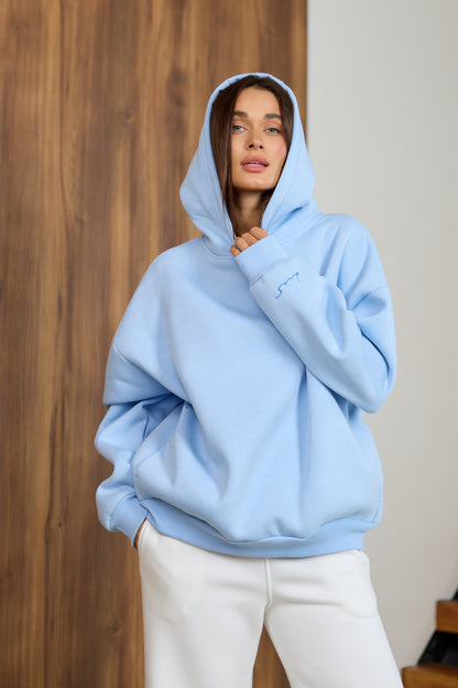 Худі світло-блакитний
